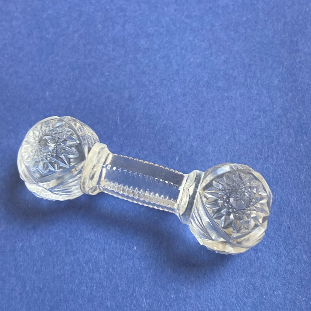 Vintage crystal knife fork rest European posh diner